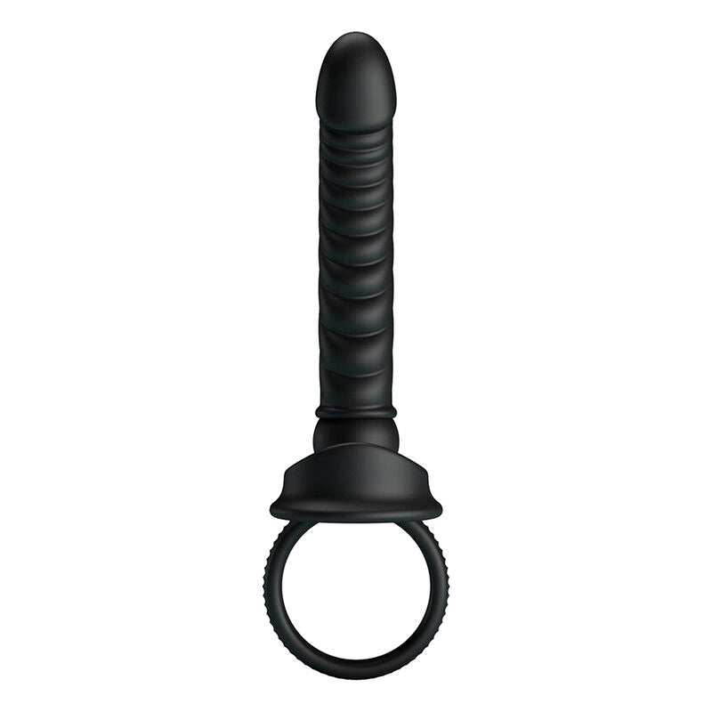 PRETTY LOVE - VIBRATORE ANALE MERRITT CON ANELLO E VIBRAZIONE NERO – Vibratori anali – foto 2