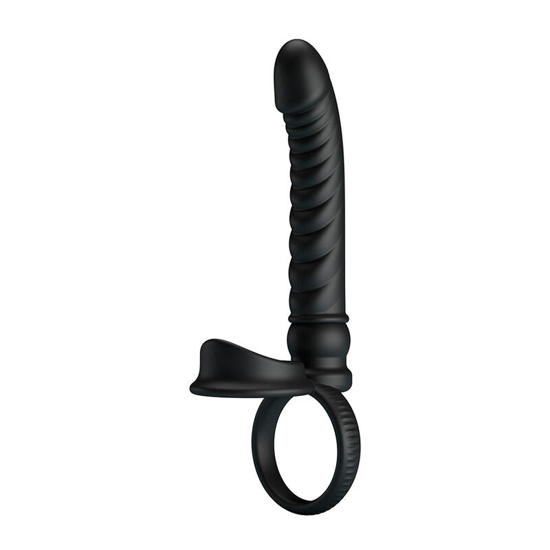 PRETTY LOVE - VIBRATORE ANALE MERRITT CON ANELLO E VIBRAZIONE NERO – Vibratori anali – foto 3