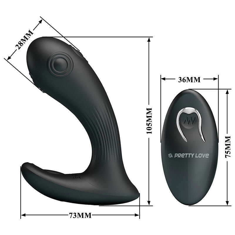 PRETTY LOVE - VIBRATORE PROSTATICO MIRABELLE CON TELECOMANDO – Speciale prostatico – foto 6
