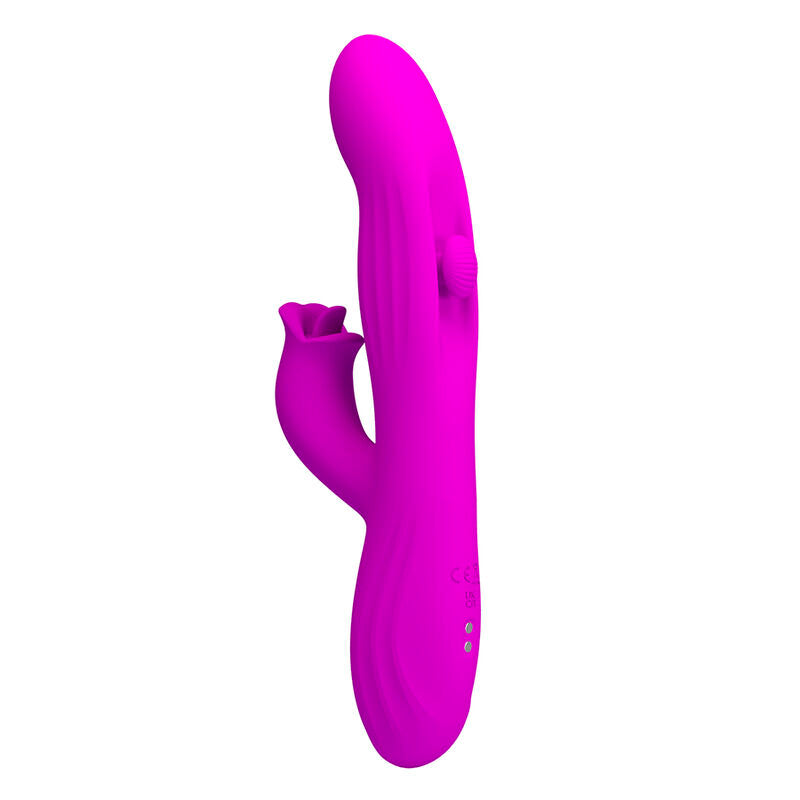 PRETTY LOVE - VIBRATORE OSCILLANTE YALANDA RABBIT CON DISPLAY LED VIOLA – Vibratori di coniglio – foto 3
