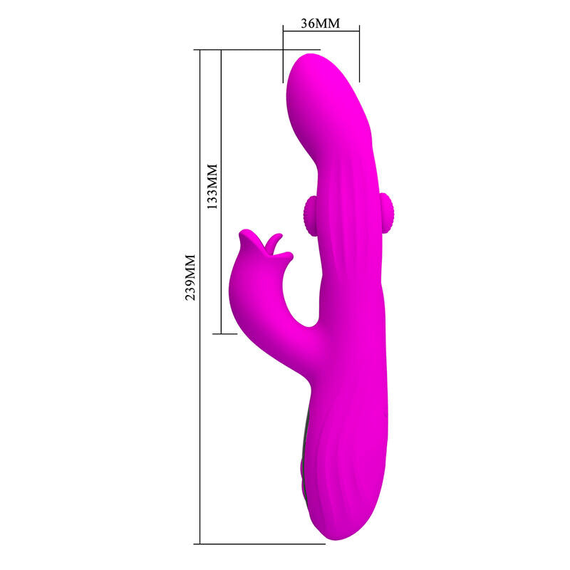 PRETTY LOVE - VIBRATORE OSCILLANTE YALANDA RABBIT CON DISPLAY LED VIOLA – Vibratori di coniglio – foto 8