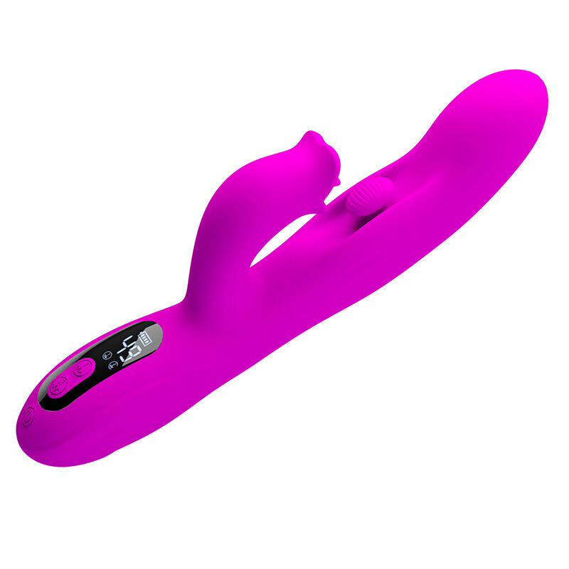 PRETTY LOVE - VIBRATORE OSCILLANTE YALANDA RABBIT CON DISPLAY LED VIOLA – Vibratori di coniglio – foto 2