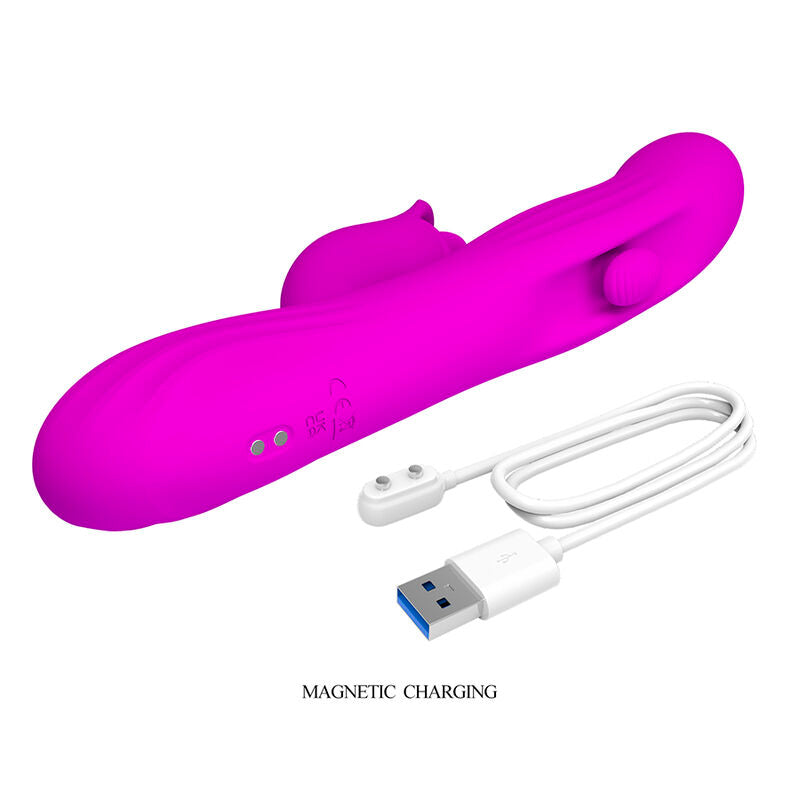 PRETTY LOVE - VIBRATORE OSCILLANTE YALANDA RABBIT CON DISPLAY LED VIOLA – Vibratori di coniglio – foto 10