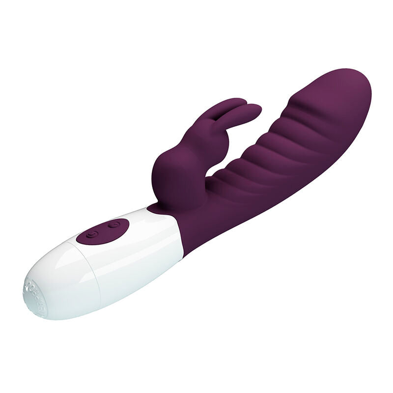 PRETTY LOVE - VIBRATORE A CONIGLIO NAUGHTY BUNNY A 30 FUNZIONI, VIOLA – Vibratori di coniglio – foto 3