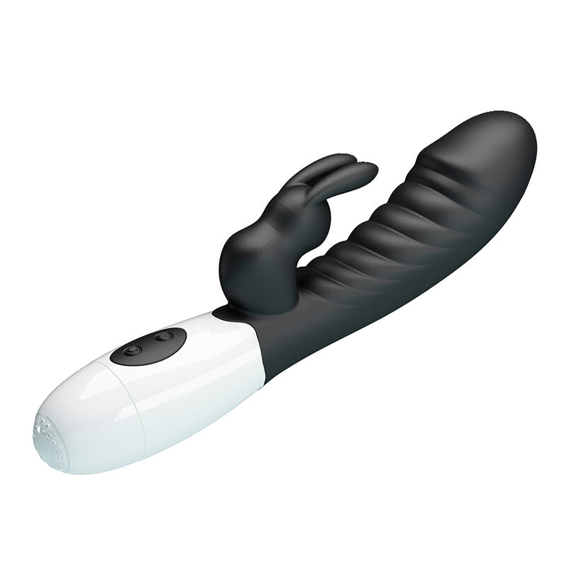 PRETTY LOVE - VIBRATORE A CONIGLIO NAUGHTY BUNNY CON 30 FUNZIONI NERO – Vibratori di coniglio – foto 3