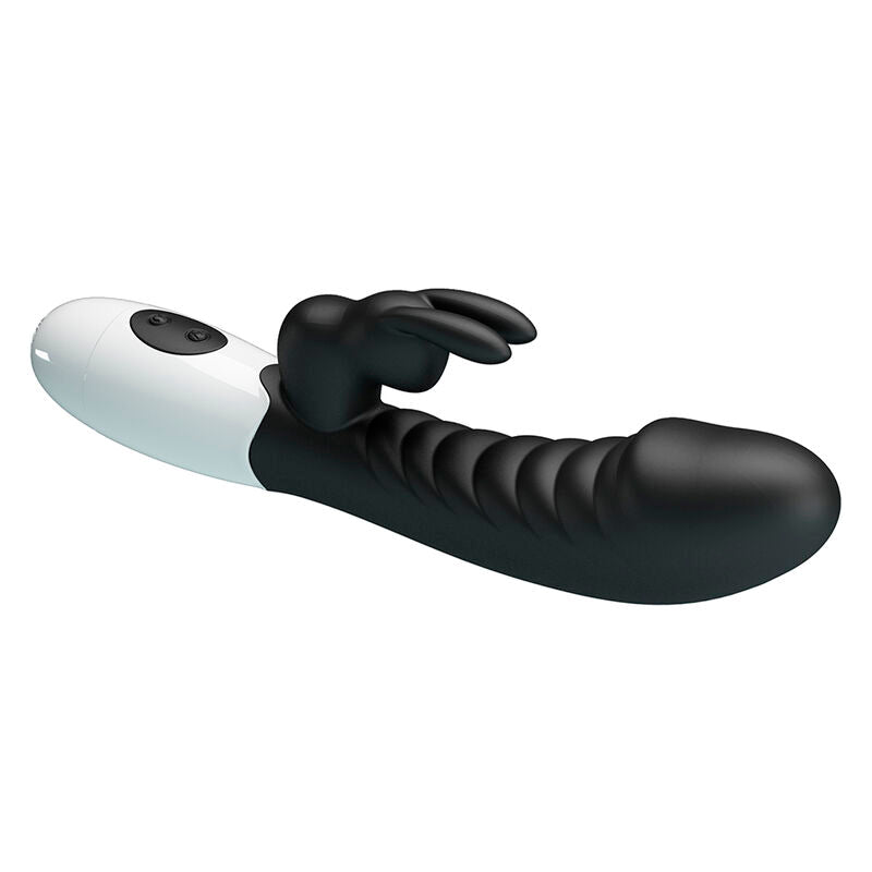 PRETTY LOVE - VIBRATORE A CONIGLIO NAUGHTY BUNNY CON 30 FUNZIONI NERO – Vibratori di coniglio – foto 5