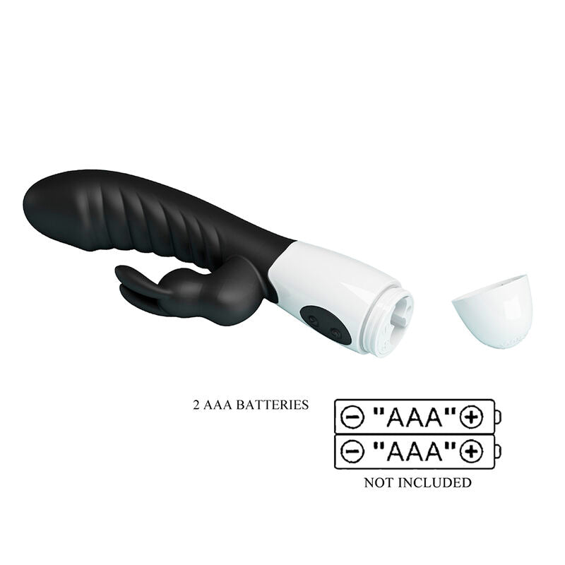 PRETTY LOVE - VIBRATORE A CONIGLIO NAUGHTY BUNNY CON 30 FUNZIONI NERO – Vibratori di coniglio – foto 10