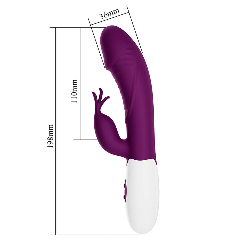 PRETTY LOVE - VIBRATORE A CONIGLIO ROGUE MUSE 30 FUNZIONI VIOLA – Vibratori di coniglio – foto 5
