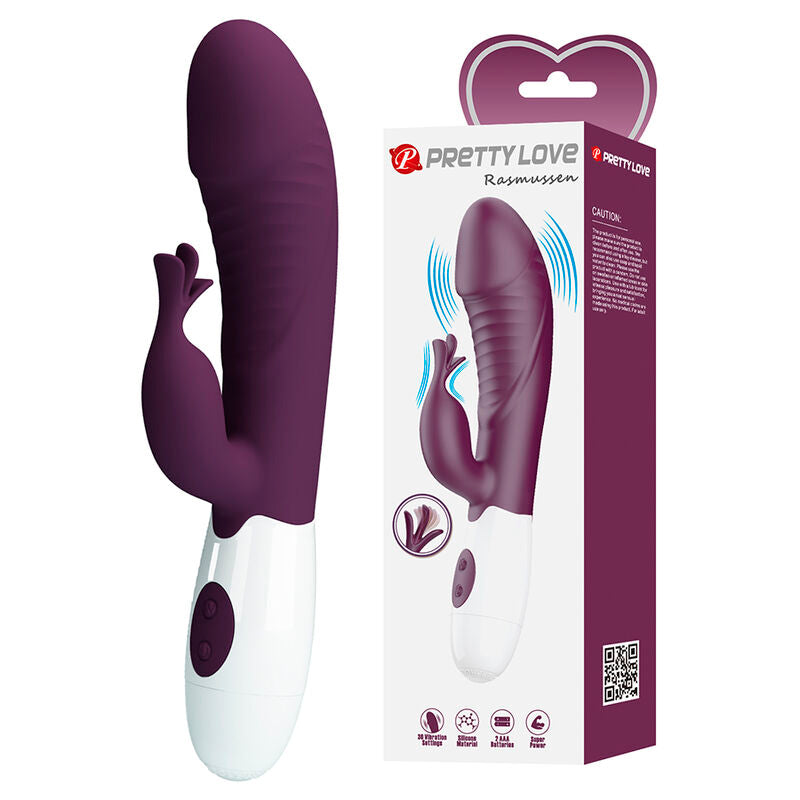 PRETTY LOVE - VIBRATORE A CONIGLIO ROGUE MUSE 30 FUNZIONI VIOLA – Vibratori di coniglio – foto 2