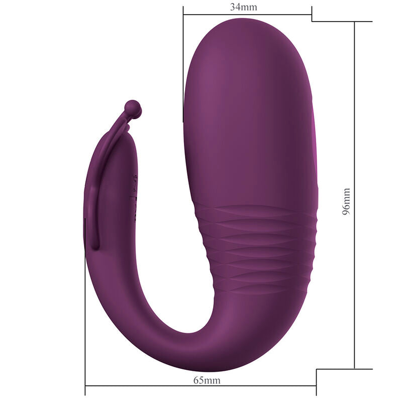 PRETTY LOVE - VIBRATORE A UOVO KLAY CON SPINTA, CONTROLLO TRAMITE APP, VIOLA – Uova vibranti – foto 5