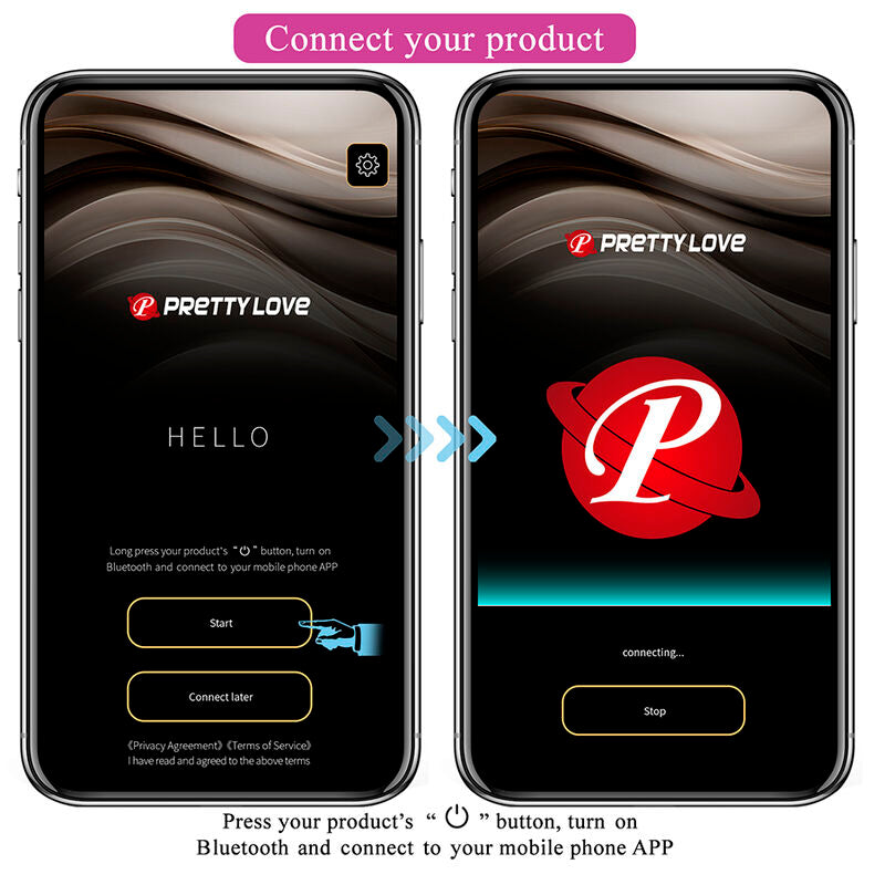 PRETTY LOVE - VIBRATORE A UOVO KLAY CON SPINTA, CONTROLLO TRAMITE APP, VIOLA – Uova vibranti – foto 9