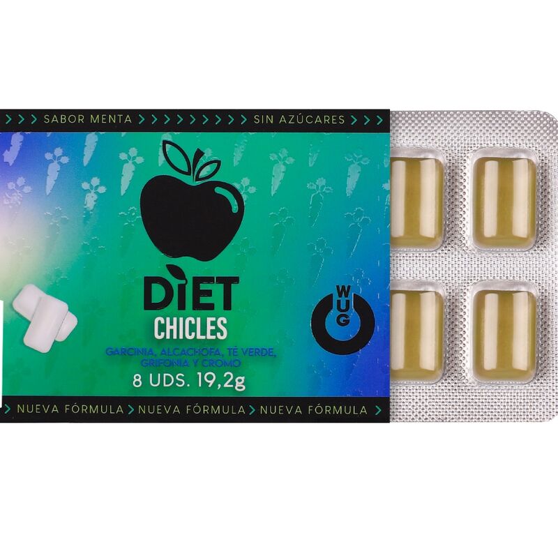 Dieta WUG - Controllo dell'appetito e riduzione degli spuntini BLISTER 8 UNITÀ – Gengive stimolanti – foto 2