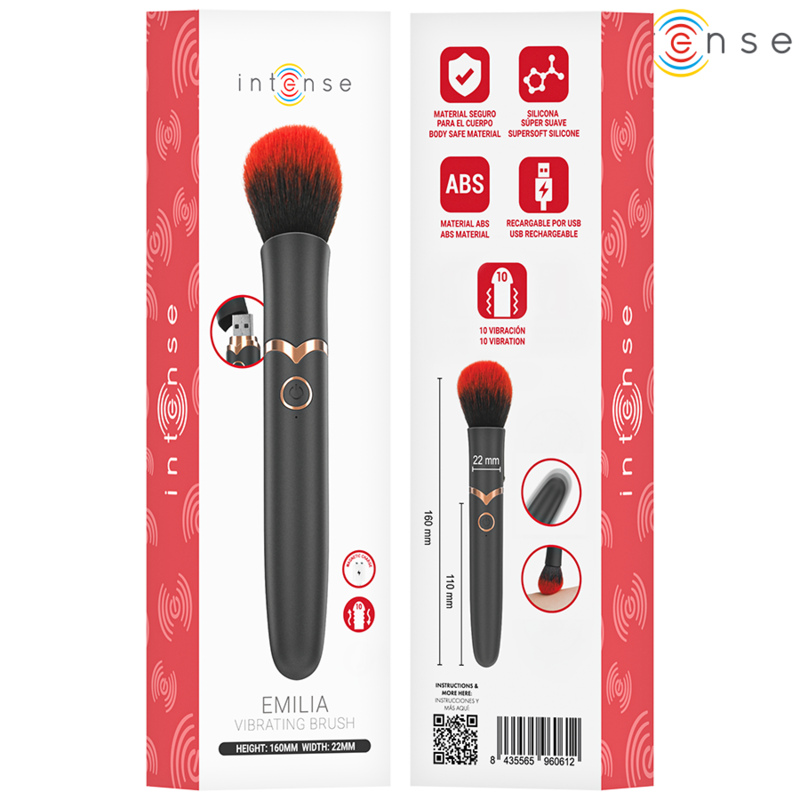 INTENSE - SPAZZOLA VIBRANTE EMILIA 10 VIBRAZIONI 16 CM – Vibratori – foto 7