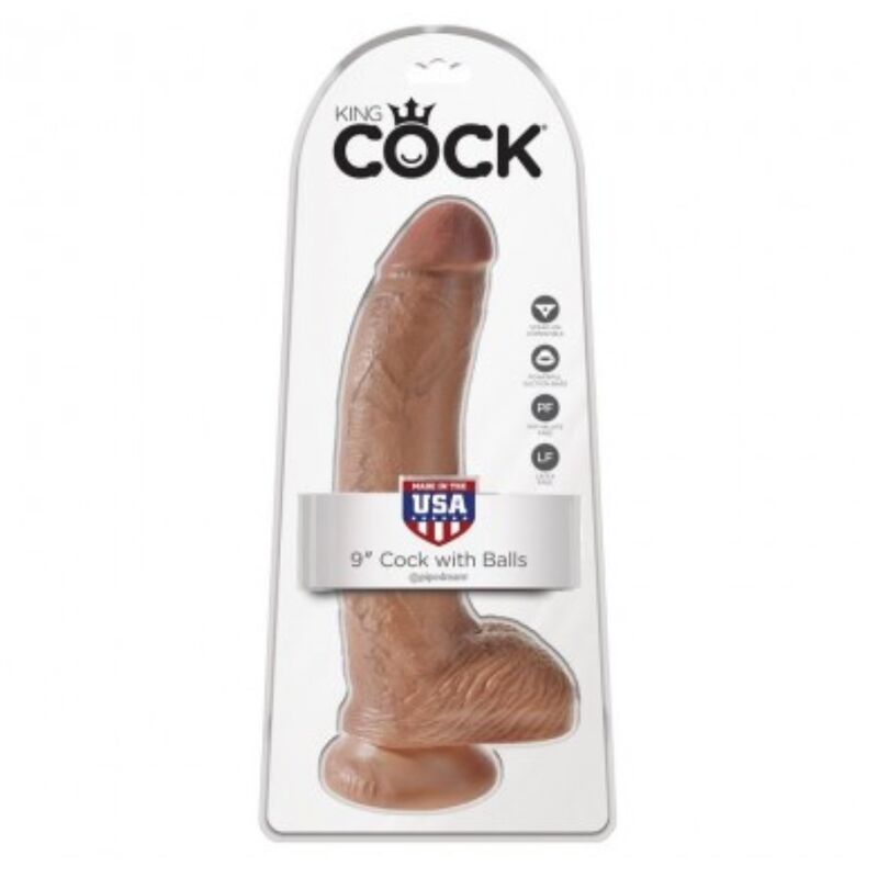 KING COCK - DILDO REALISTICO CON TESTICOLI 22,8 CM – Peni realistici – foto 5