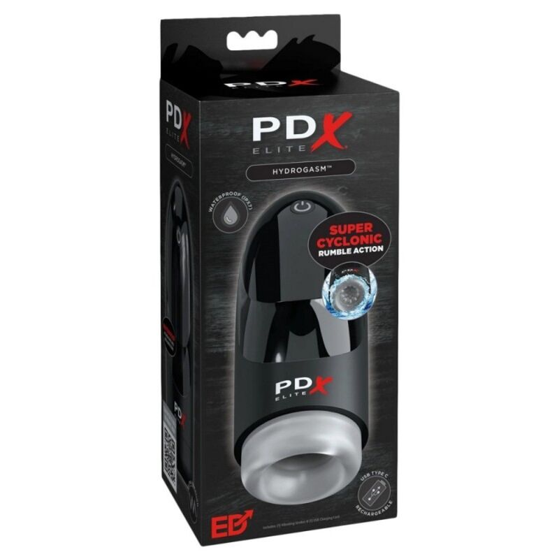 PDX ELITE - MASTURBATORE VIBRANTE CICLONICO IDROGASM 20 CM – Masturbatore automatico – foto 4
