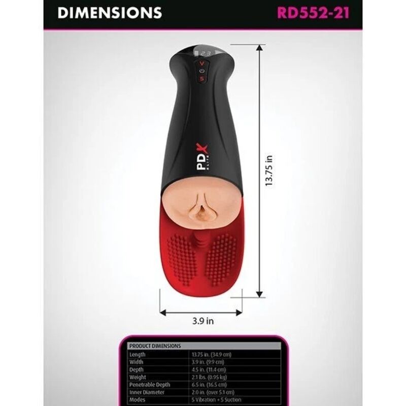 PDX ELITE - FUCK-O-MATIC PRO XL MASTURBATORE AUTOMATICO 42 CM – Masturbatore automatico – foto 6