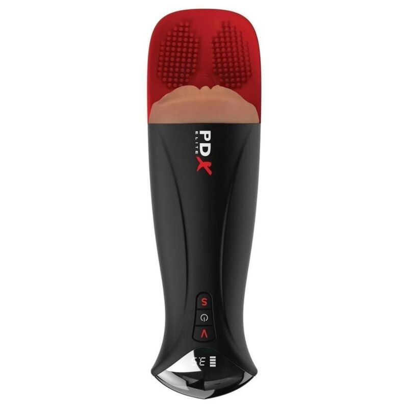 PDX ELITE - FAP-O-MATIC PRO XL VIBRANTE AUTOMATICO MARRONE 34,9 CM – Masturbatore automatico – foto 3
