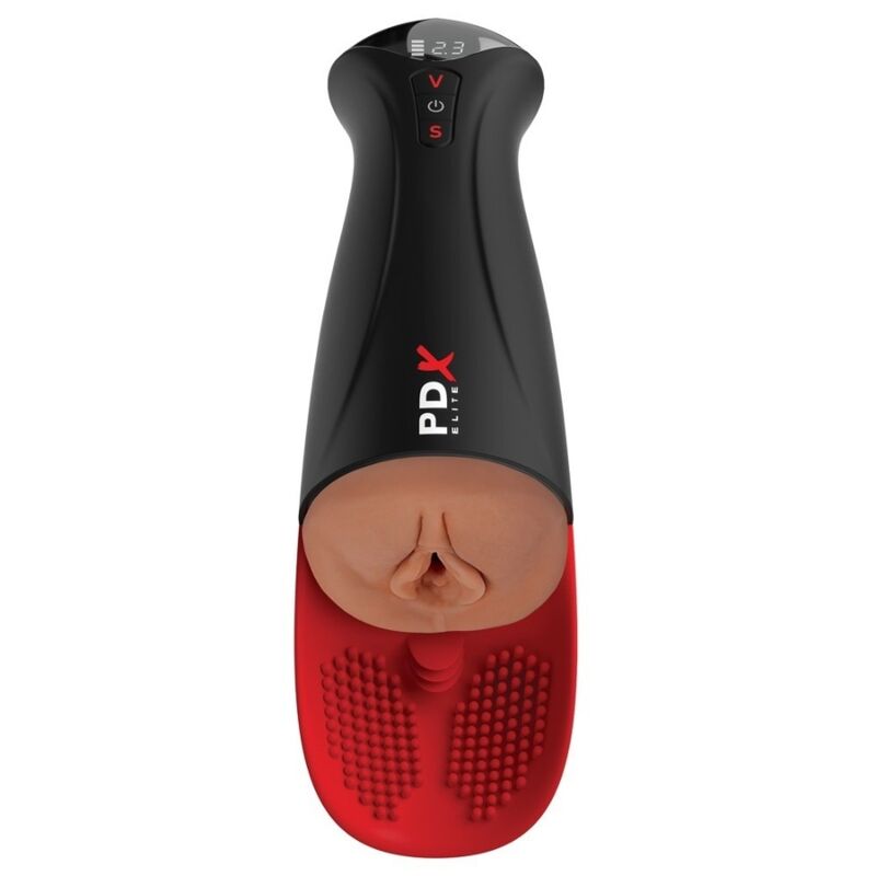 PDX ELITE - FAP-O-MATIC PRO XL VIBRANTE AUTOMATICO MARRONE 34,9 CM – Masturbatore automatico – foto 2
