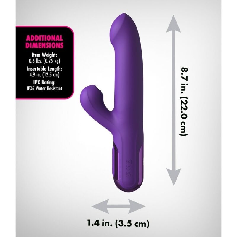 FANTASY FOR HER - VIBRATORE SUPER SONIX THRUSTER RABBIT VIOLA – Vibratori di coniglio – foto 6