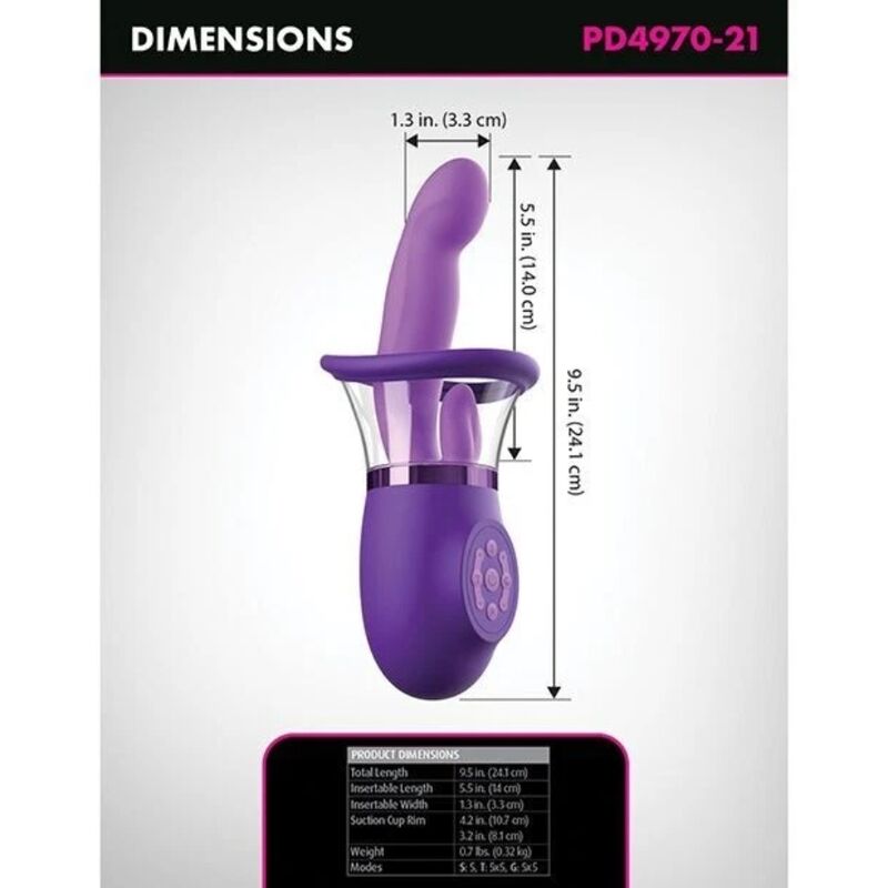 FANTASY FOR HER - VIBRATORE A CONIGLIO ULTIMATE PLEASURE PRO PLUS VIOLA 20,3 CM – Vibratori di coniglio – foto 4