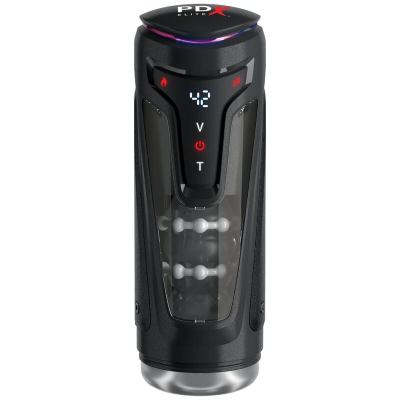 PDX ELITE - MOTO-BATOR PRO MASTURBATORE AUTOMATICO VIBRANTE E RISCALDANTE CON PROTEZIONE, 26,5 CM – Masturbatore automatico – foto 4