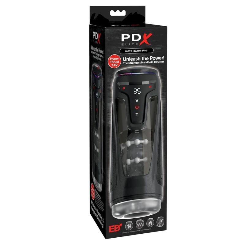 PDX ELITE - MOTO-BATOR PRO MASTURBATORE AUTOMATICO VIBRANTE E RISCALDANTE CON PROTEZIONE, 26,5 CM – Masturbatore automatico