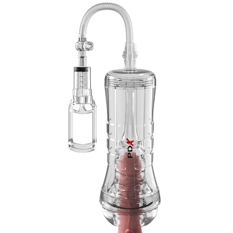 PDX ELITE - ASPIRATORE A TUBO DI VISTA XXL TRASPARENTE CON POMPA DI ASPIRAZIONE 27,3 CM – Vari masturbatori – foto 4
