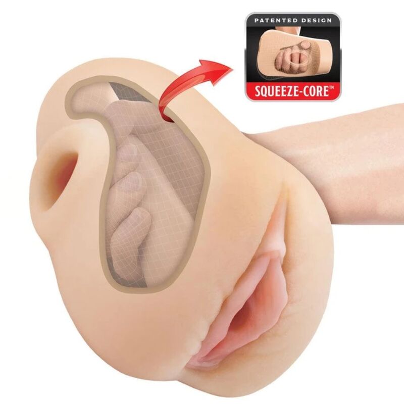 PDX PLUS - VAGINA REALISTICA, SPUNTATORE, STRIZZATORE, STROFINATORE, 18 CM – Vagine senza vibrazioni – foto 2