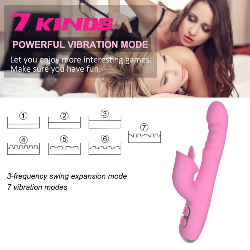 NALONE - T-MAY VIBRATORE MAGIC STICK RABBIT - ROSA – Vibratori di coniglio – foto 11
