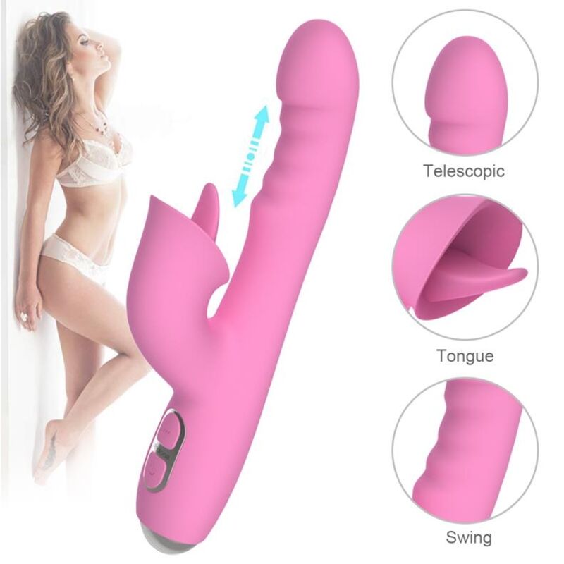 NALONE - T-MAY VIBRATORE MAGIC STICK RABBIT - ROSA – Vibratori di coniglio – foto 10