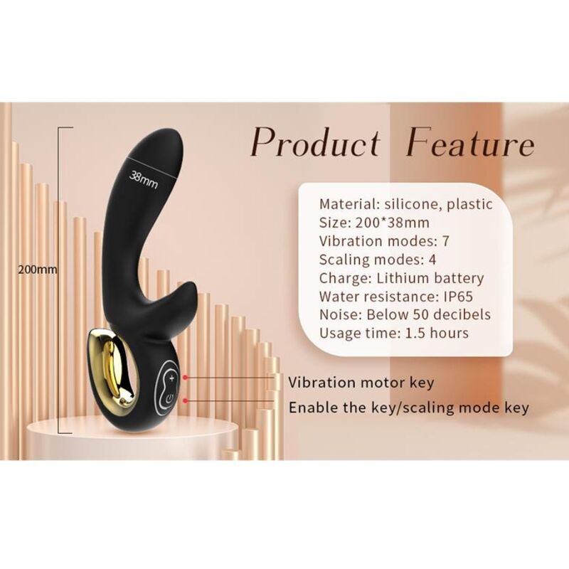 NALONE - LULU VIBRATORE MAGIC STICK RABBIT ROSA – Vibratori di coniglio – foto 4