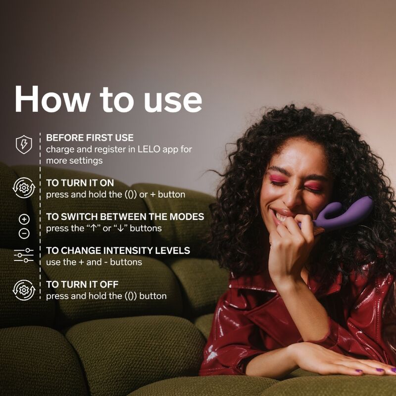 LELO - INA VIBRATORE A SPINTA RABBIT VIOLA – Vibratori di coniglio – foto 7