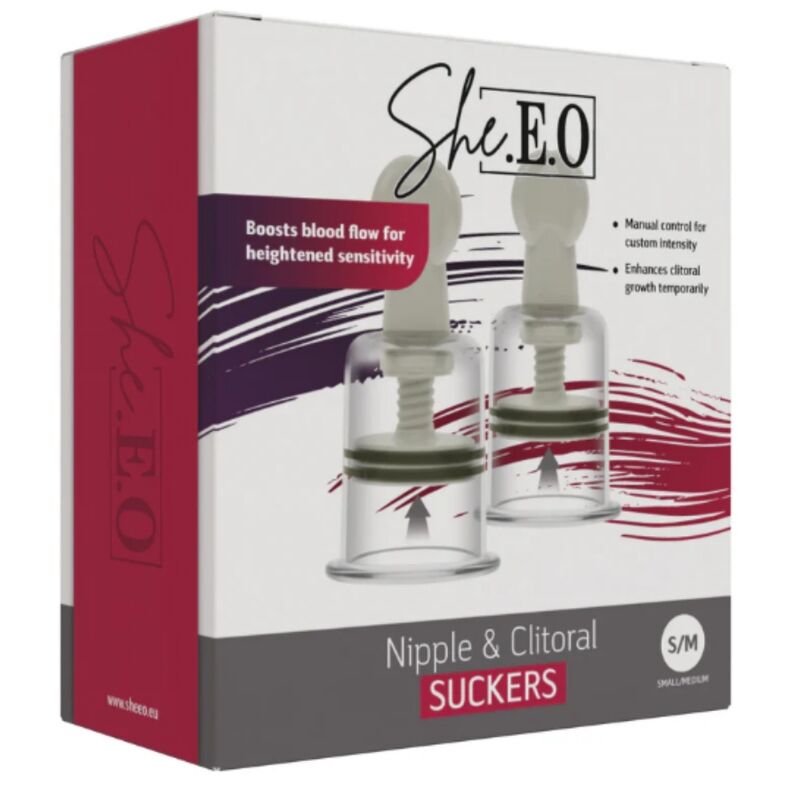 SHE.E.O - VENTOSA PER CAPEZZOLO E CLITORIDE S/M – Stimolatore dell'aria nessuna vibrazione – foto 5