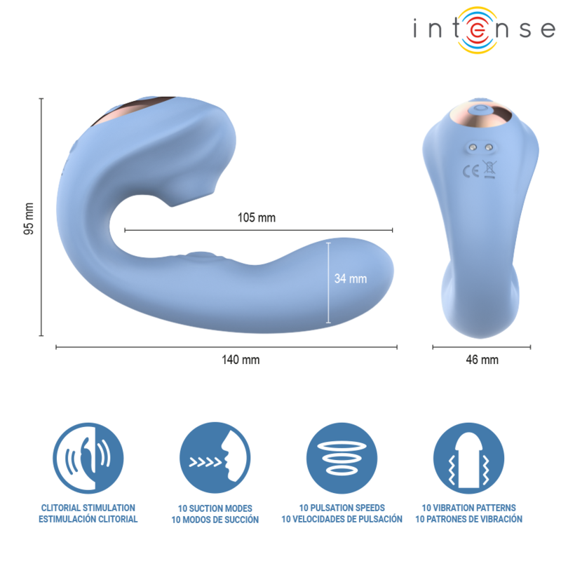 INTENSE - STIMOLATORE CLITORIDEO MULTIFUNZIONE GINA BLU – Vibratori HI-TECH – foto 7