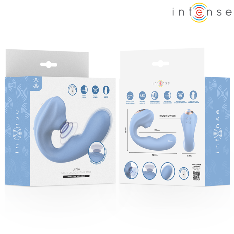 INTENSE - STIMOLATORE CLITORIDEO MULTIFUNZIONE GINA BLU – Vibratori HI-TECH – foto 8