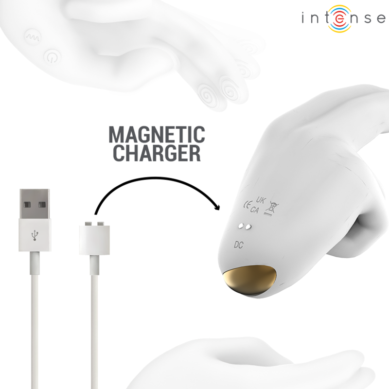 INTENSE - JIMMY STIMOLATORE MULTIFUNZIONE A FORMA DI MANO CON VIBRAZIONE E CALORE – Per il clitoride – foto 8