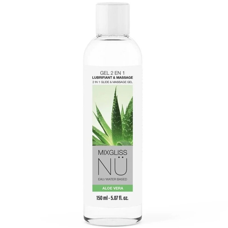 MIXGLISS - 2 IN 1 GEL LUBRIFICANTE E MASSAGGIANTE A BASE D'ACQUA NURU ALOE VERA 150 ML – Per i massaggi
