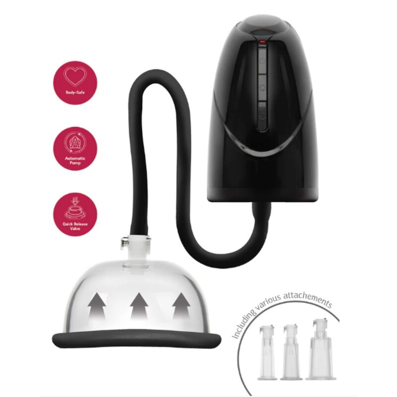 SHE.E.O - POMPA A VUOTO AUTOMATICA PER VAGINA E CLITORIDE NERA – Succhiare la vagina / il clitoride