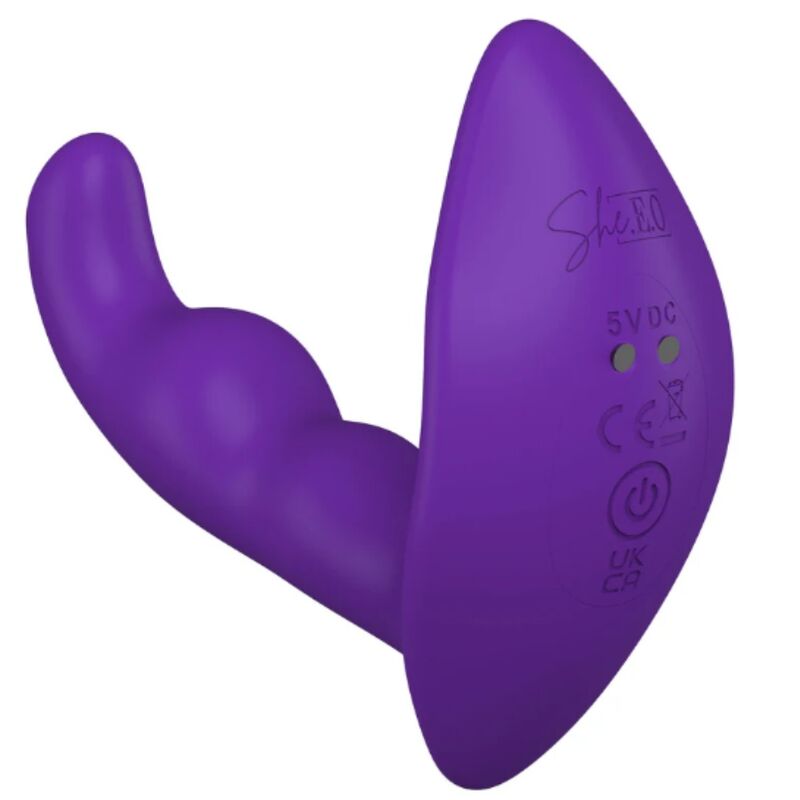 SHE.E.O - STIMOLATORE ANALE VIBRANTE ROTANTE CON TELECOMANDO VIOLA – Vibratori anali – foto 5