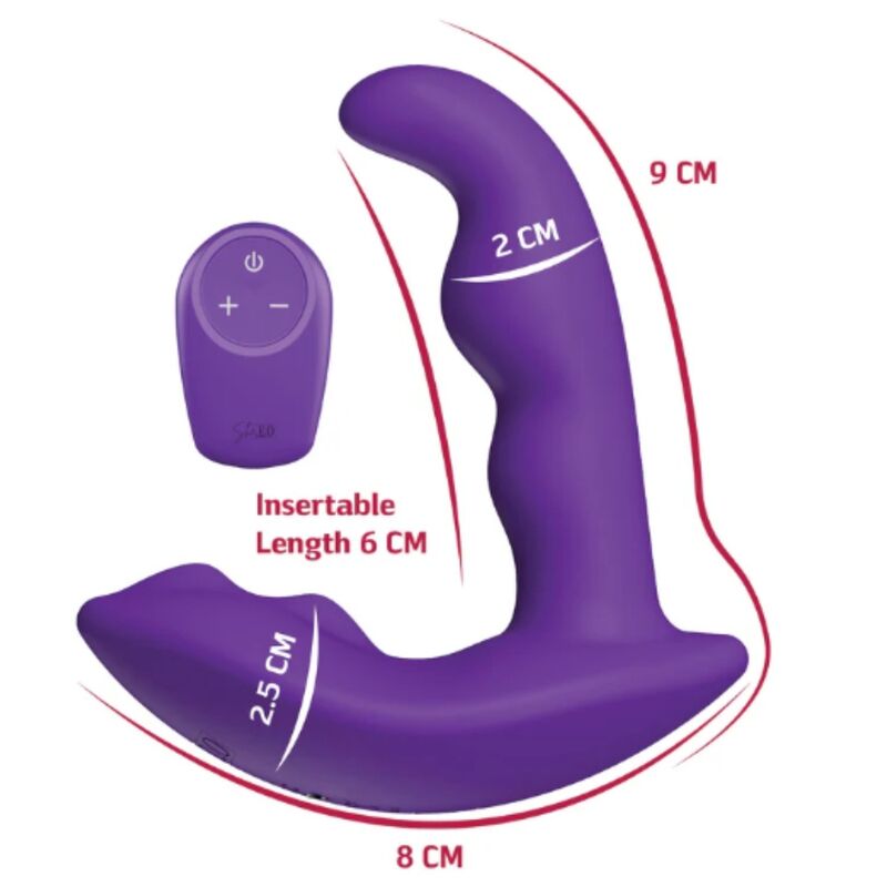 SHE.E.O - STIMOLATORE ANALE VIBRANTE ROTANTE CON TELECOMANDO VIOLA – Vibratori anali – foto 7