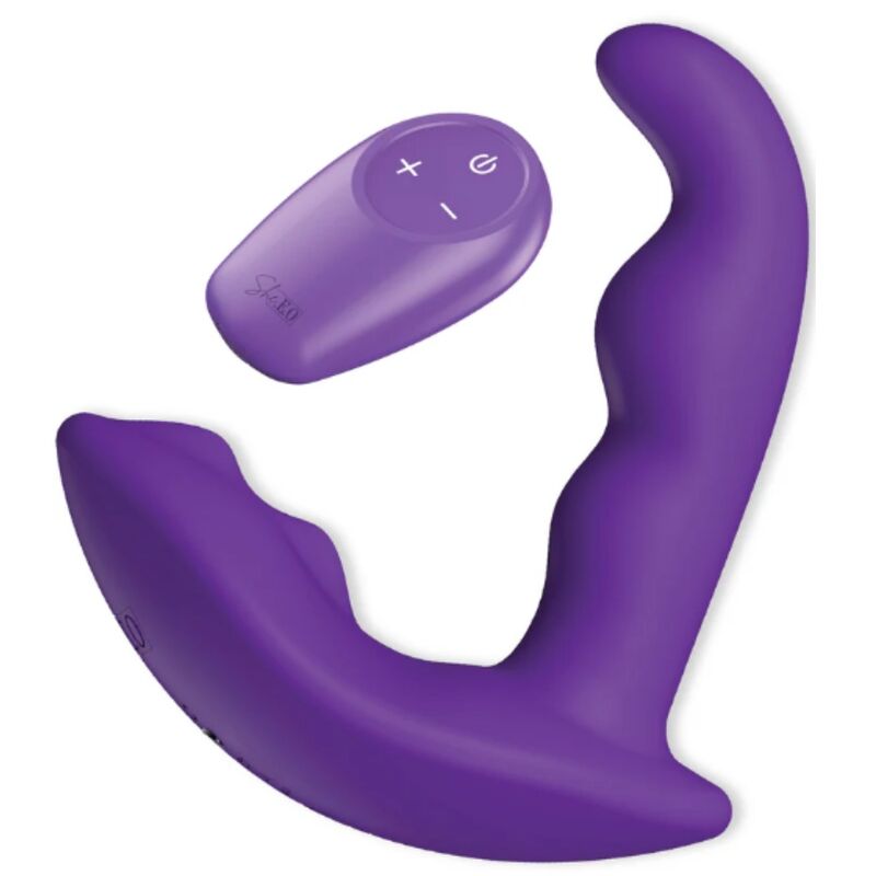 SHE.E.O - STIMOLATORE ANALE VIBRANTE ROTANTE CON TELECOMANDO VIOLA – Vibratori anali