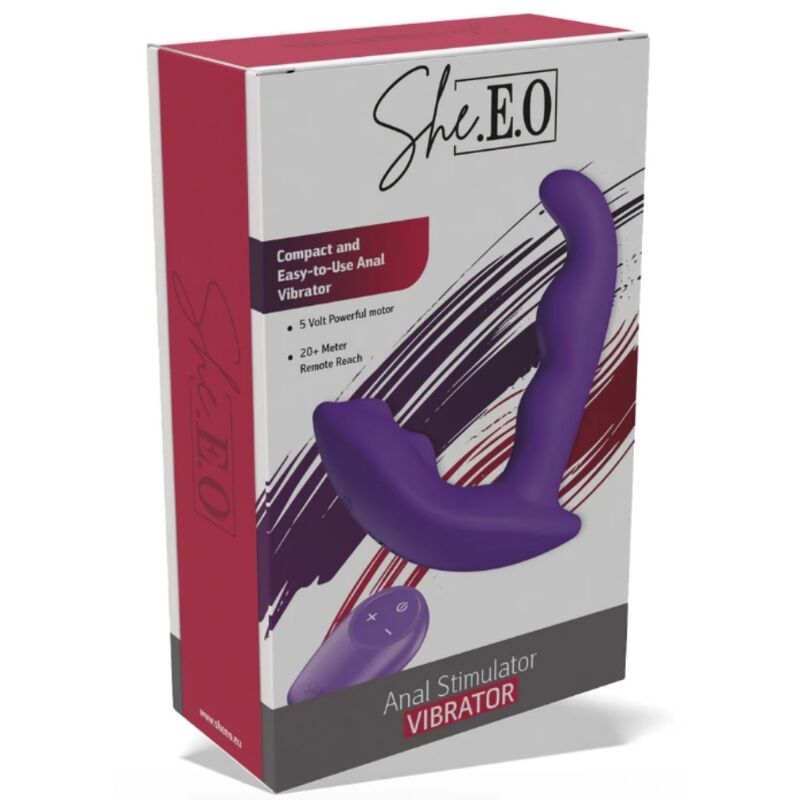 SHE.E.O - STIMOLATORE ANALE VIBRANTE ROTANTE CON TELECOMANDO VIOLA – Vibratori anali – foto 9