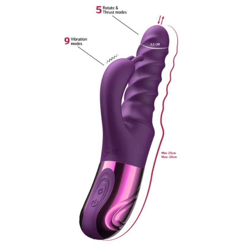 SHE.E.O - VIBRATORE A SPIRALE CON CONIGLIO VIOLA – Vibratori di coniglio – foto 3