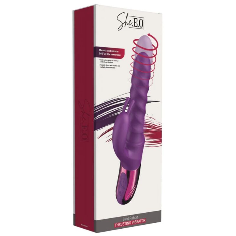 SHE.E.O - VIBRATORE A SPIRALE CON CONIGLIO VIOLA – Vibratori di coniglio – foto 4