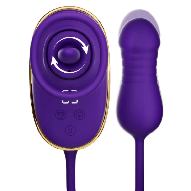SHE.E.O - STRUMENTO DI ASPIRAZIONE CLITORIDEA CON EFFETTO LECCHIO E STIMOLATORE ANALE VIOLA – Per il clitoride – foto 2