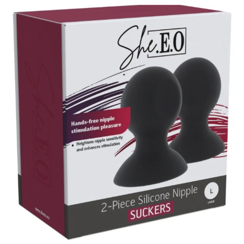 SHE.E.O - COPPETTE A VENTOSA PER CAPEZZOLI IN SILICONE L – Stimolatore dell'aria nessuna vibrazione – foto 7