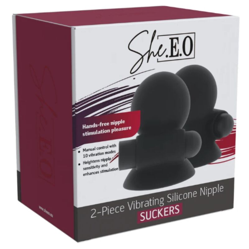 SHE.E.O - GEL VIBRANTE RICARICABILE PER L'ASPIRAZIONE DEI CAPEZZOLI – Stimolatore d'aria con vibrazione – foto 8