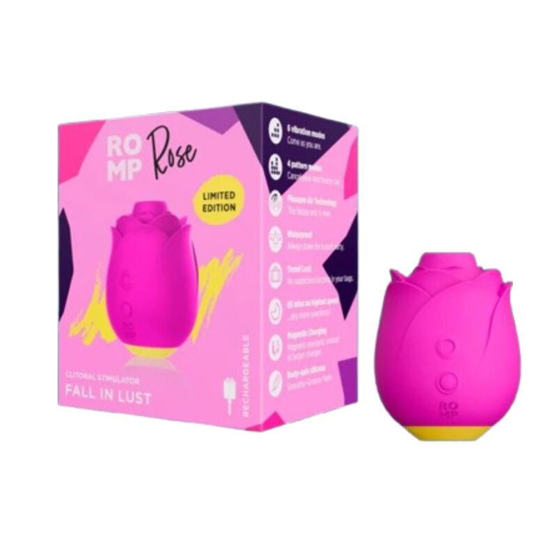 ROMP - ROSE 2.0 STRUMENTO DI ASPIRAZIONE CLITORIDEA A FORMA DI ROSA – Stimolatore d'aria con vibrazione – foto 2