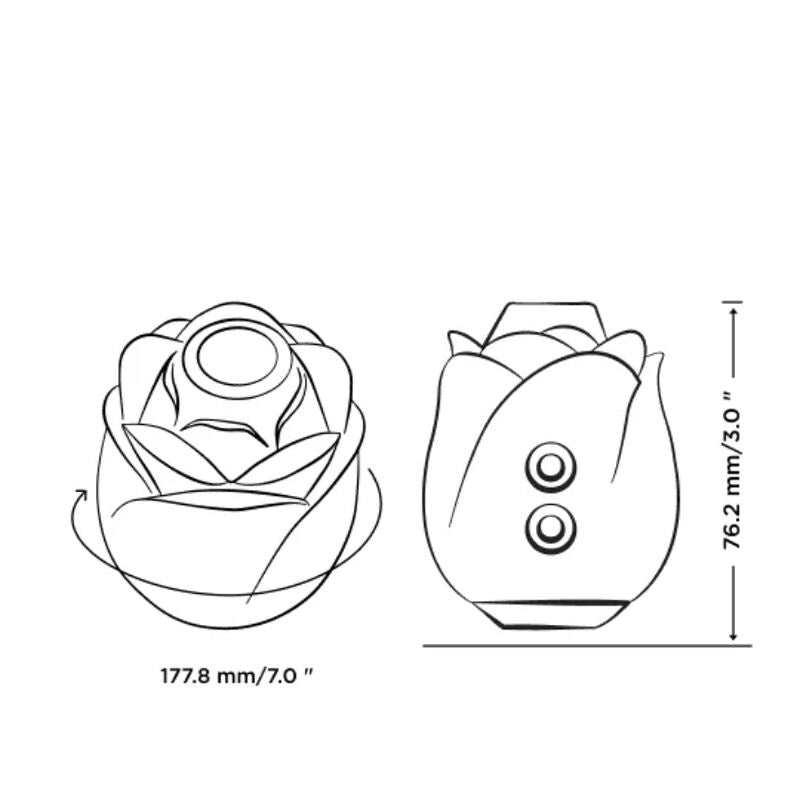 ROMP - ROSE 2.0 STRUMENTO DI ASPIRAZIONE CLITORIDEA A FORMA DI ROSA – Stimolatore d'aria con vibrazione – foto 5