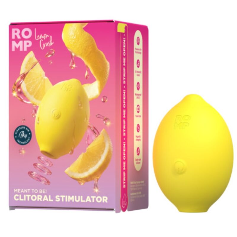 ROMP - LEMON CRUSH PLEASURE AIR STIMOLATORE CLITORIDEO GIALLO – Per il clitoride – foto 8
